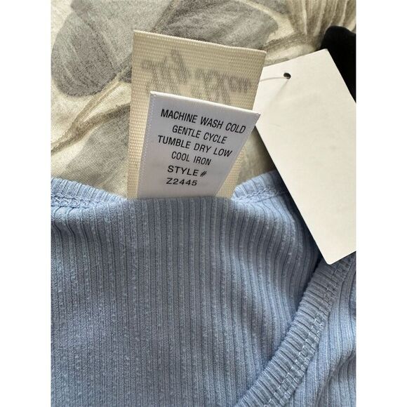 Lily Bleu Girl's L Blue Butterfly Embroidered Baby Tee Short Sleeve - Picture 6 of 6